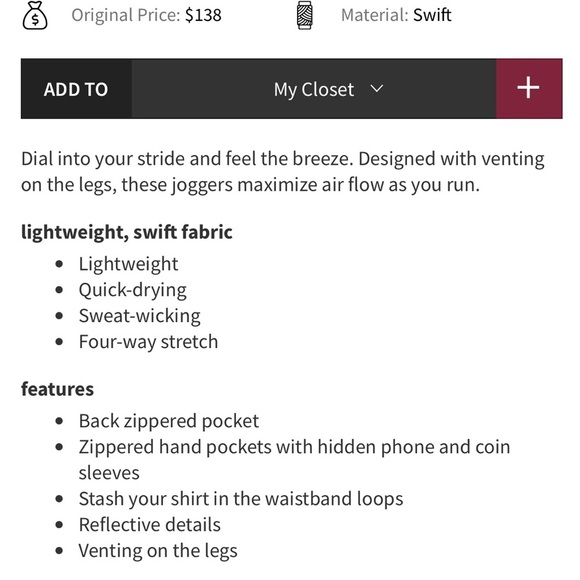 Lululemon Adapted State High Rise Jogger Airflow Carbon dust 8 - Picture 8 of 8